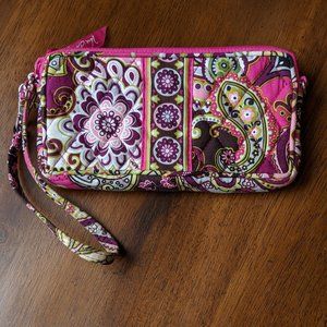 Vera Bradley Very Berry Paisley Wristlet